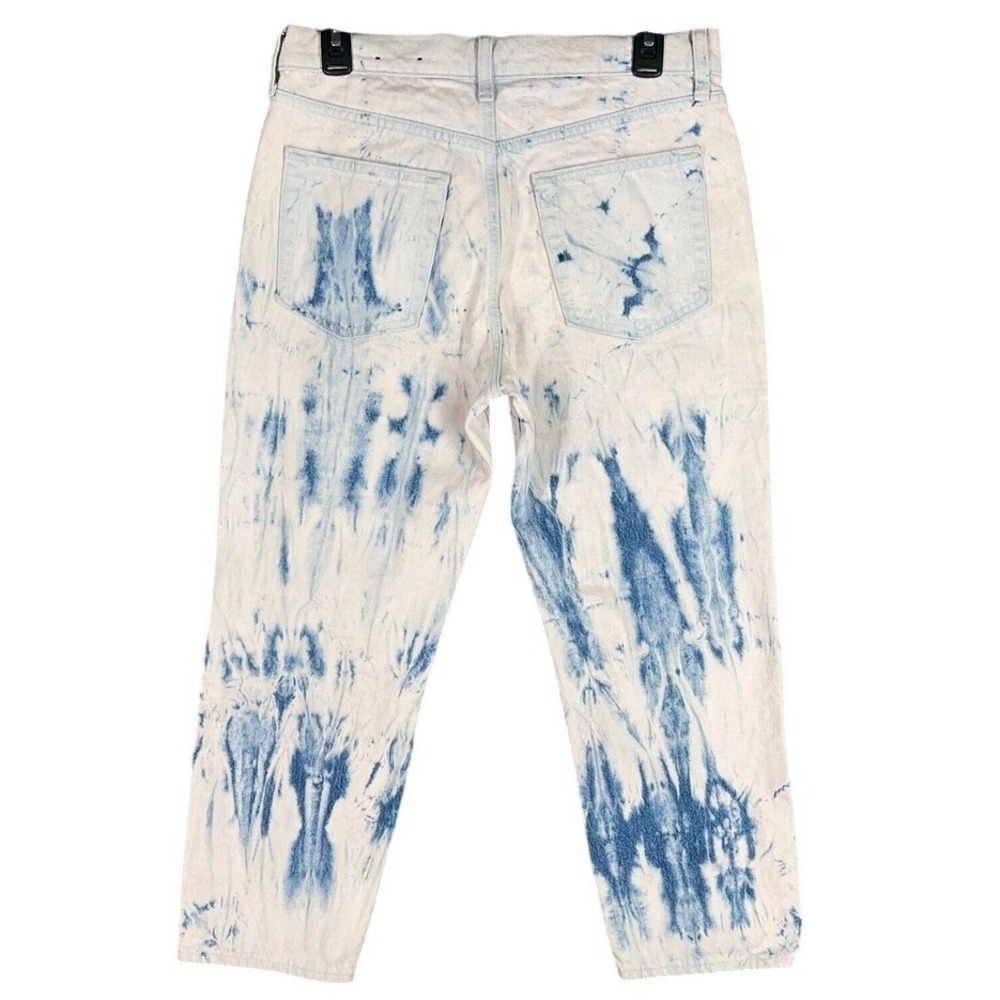 Gap Jeans 6P Cheeky Straight Tie Dye Y2K Stone Washed Button Fly‎ Grunge Retro
